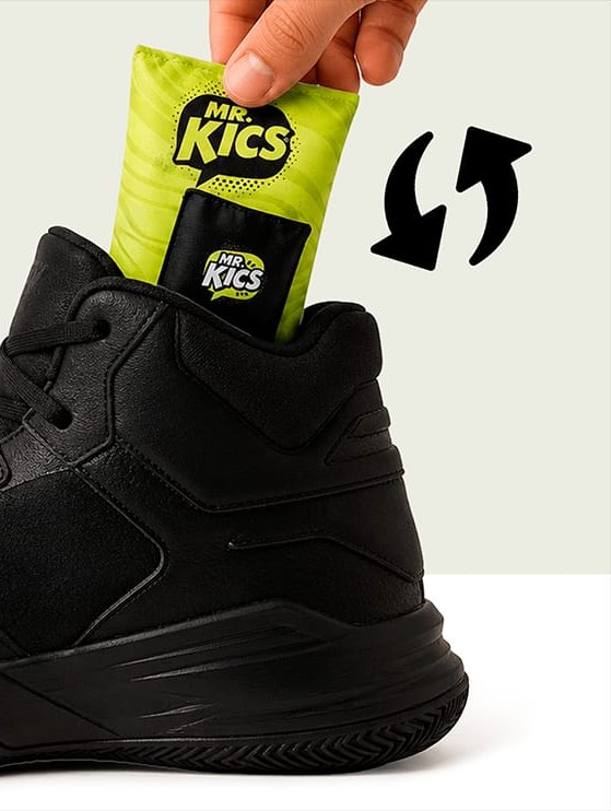 Insert going into a black shoe
